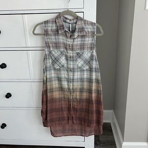Plaid ombré Free People shirt